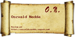 Oszvald Nedda névjegykártya
